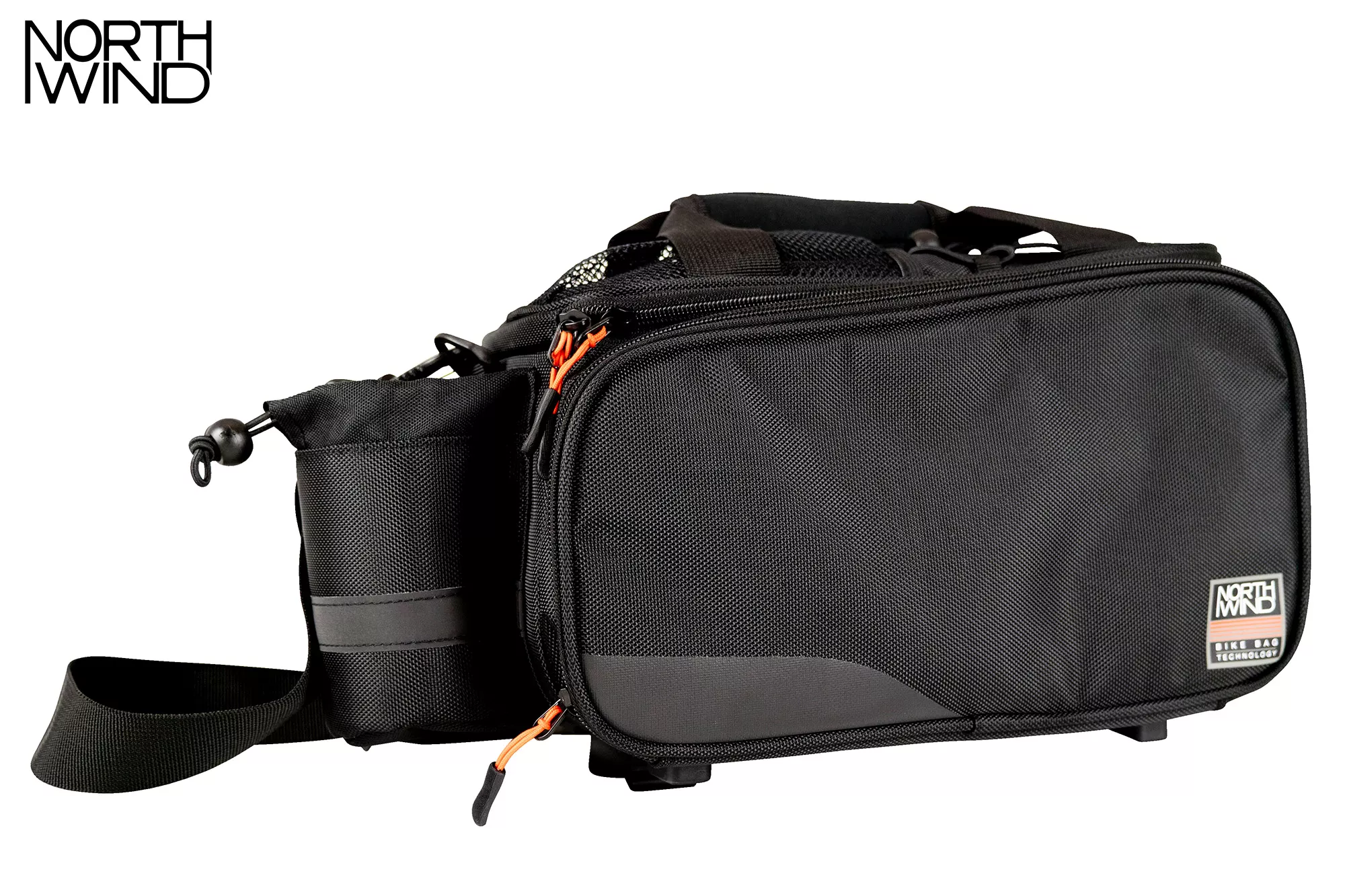 NORTHWIND "Touring" Smartbag - schwarz / orange - Gepäckträgertasche i-Rack II