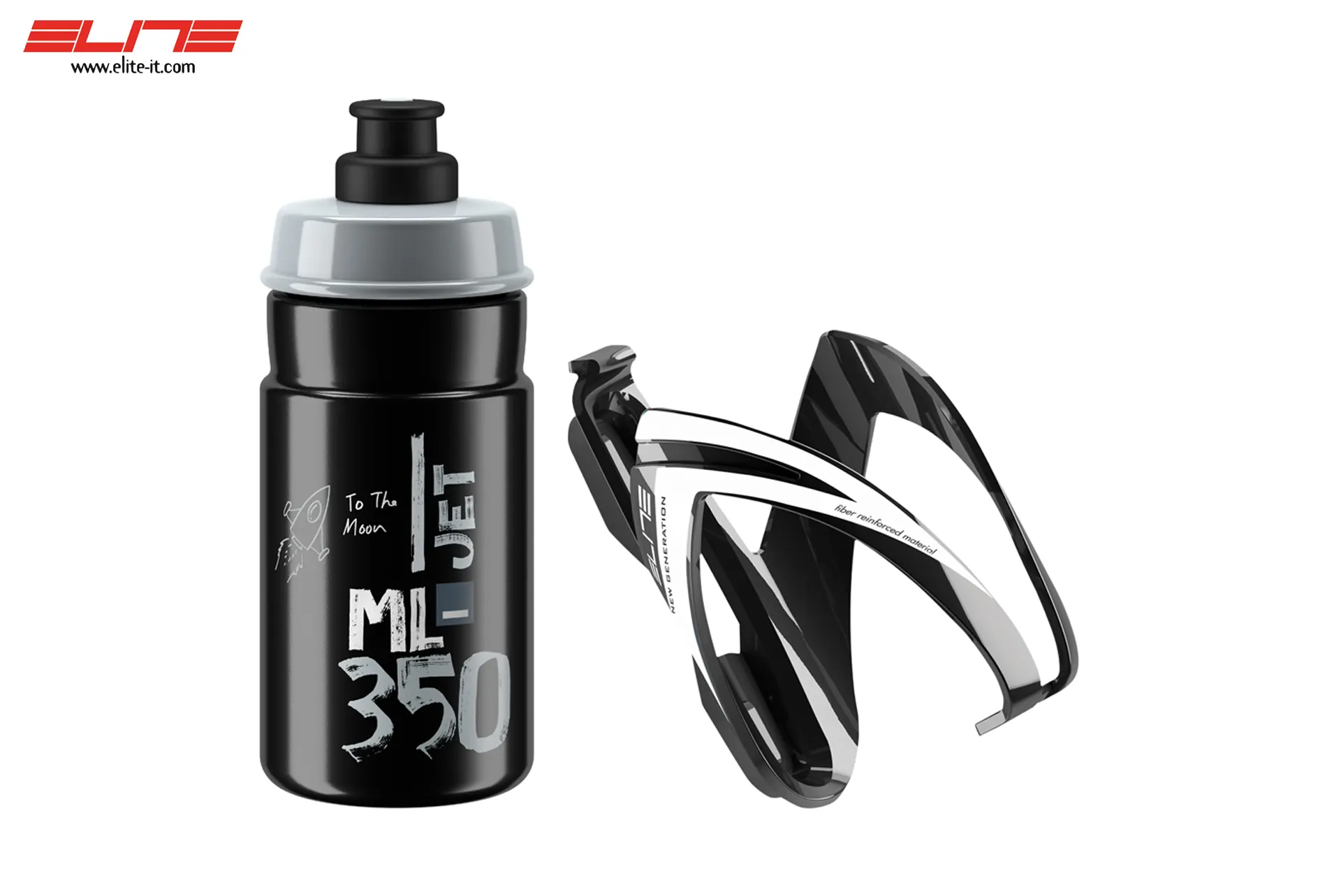 Elite Kit CEO - Trinkflasche + Halter-Set 350 ml -  schwarz oder rot
