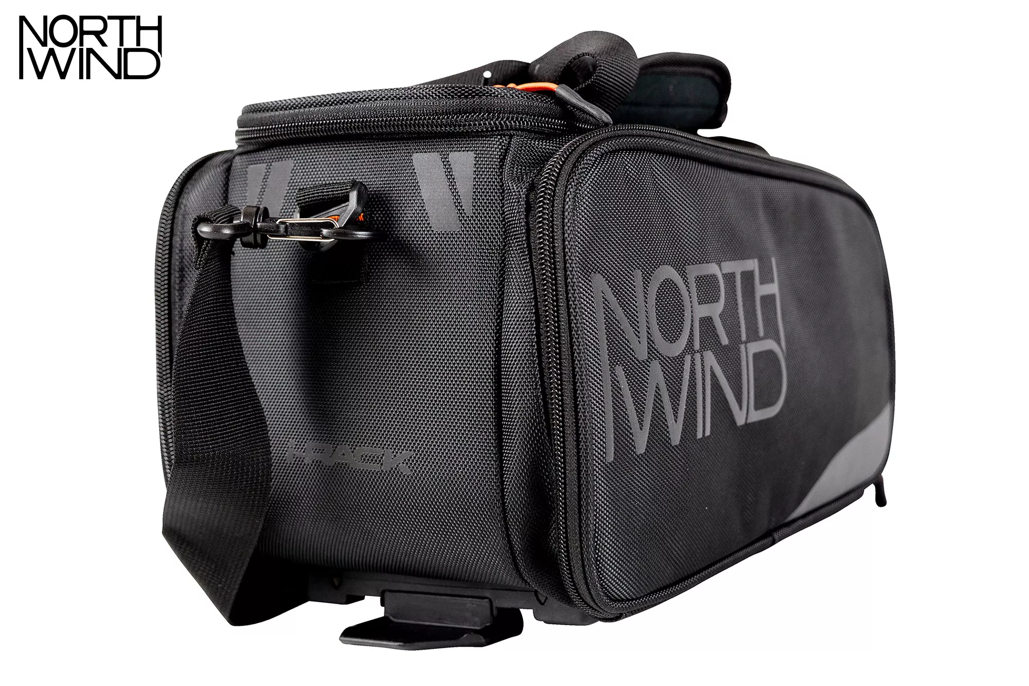 NORTHWIND "Touring" Smartbag - schwarz / orange - Gepäckträgertasche i-Rack II
