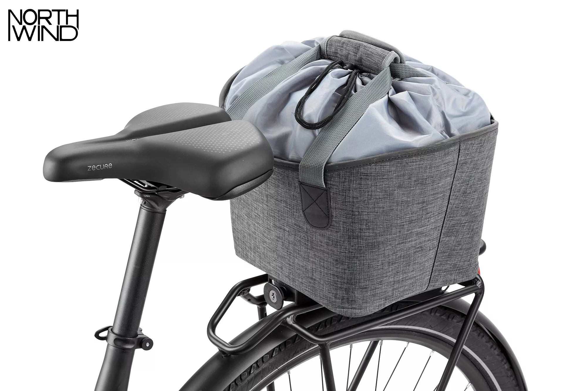 praktischer abnehmbarer Fahrradkorb mit Griffen und Abdeckung in