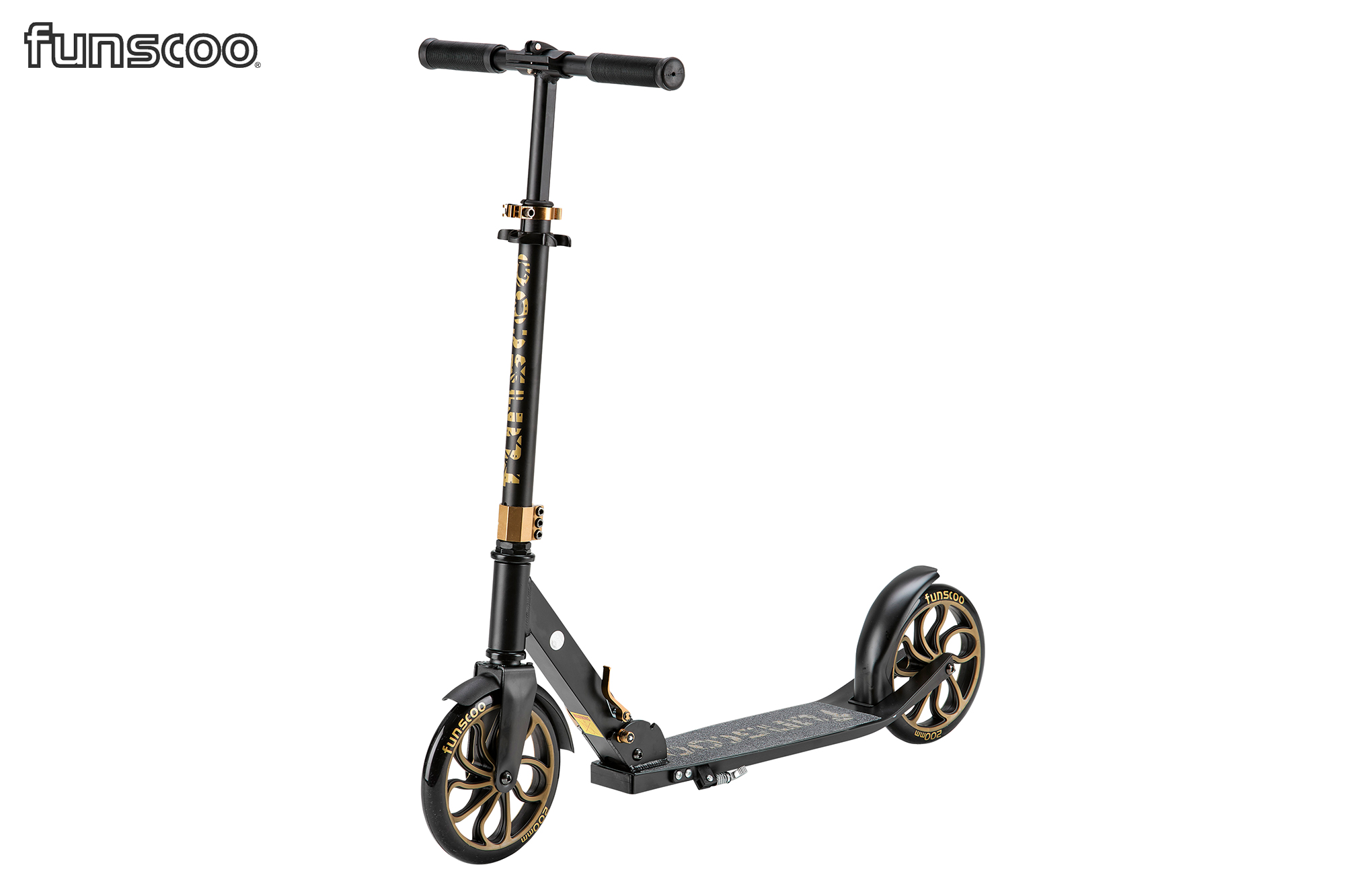 funscoo 200 Scooter - schwarz / gold